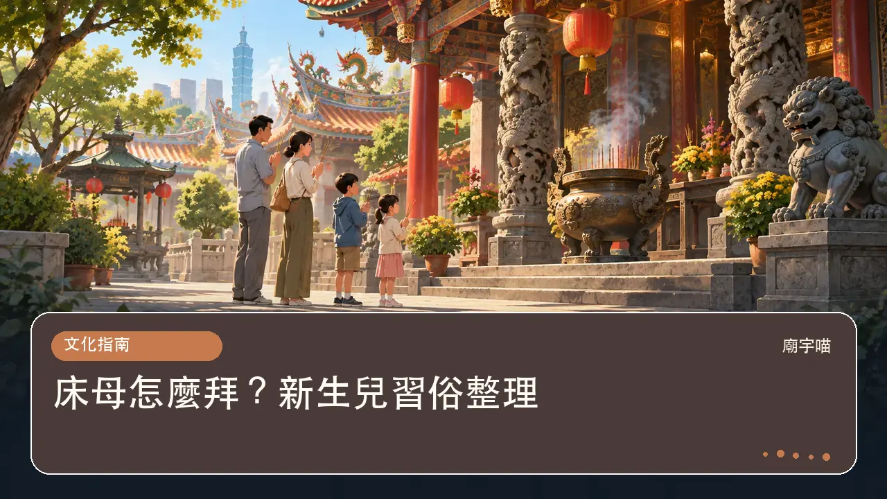 床母怎麼拜?新生兒習俗整理主題插畫