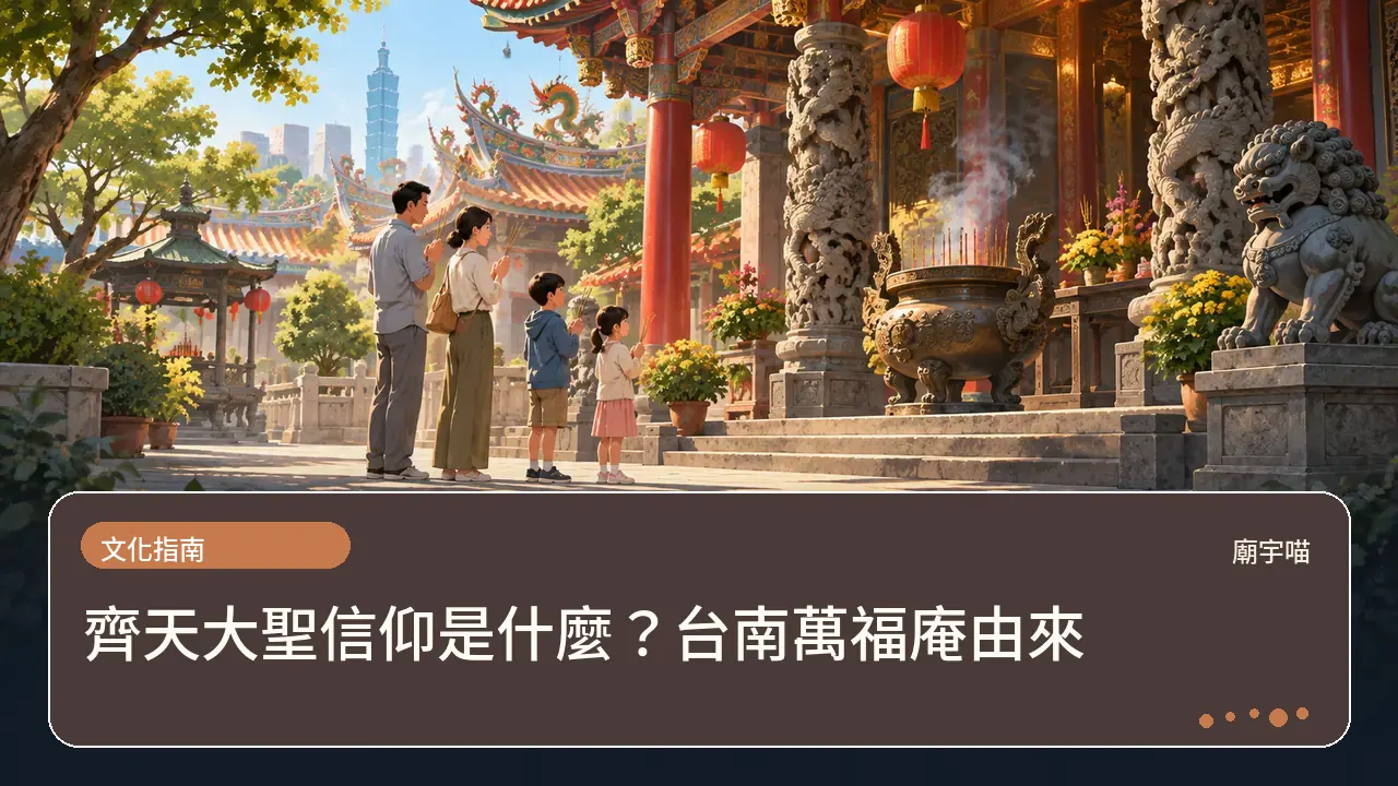 齊天大聖信仰是什麼?台南萬福庵由來主題插畫
