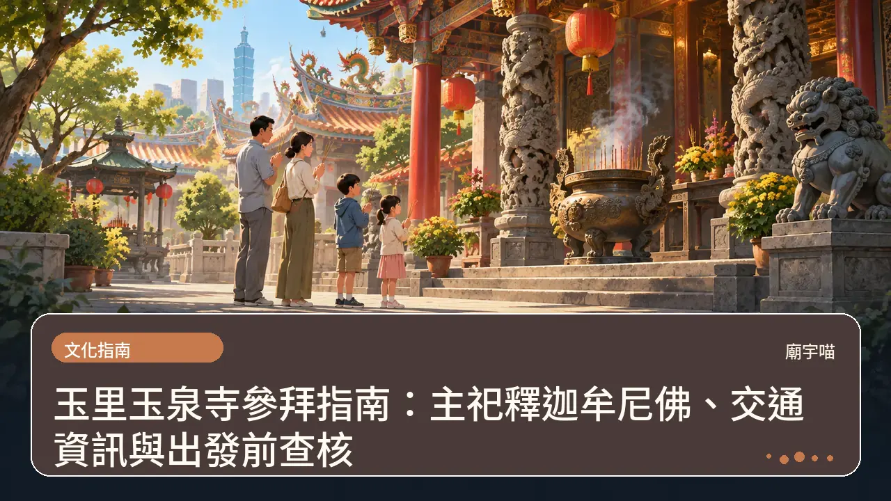 玉里玉泉寺參拜指南：主祀釋迦牟尼佛、交通資訊與出發前查核主題插畫