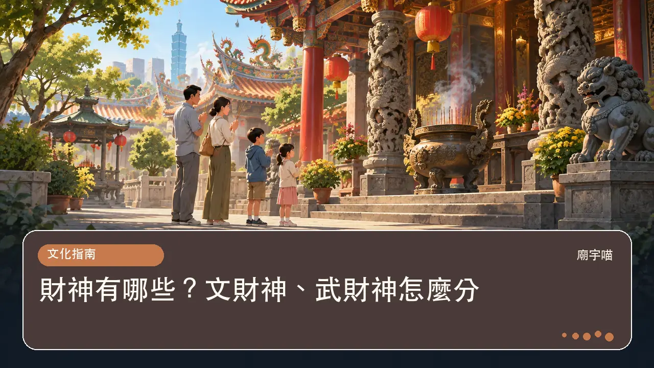 財神有哪些?文財神、武財神怎麼分主題插畫