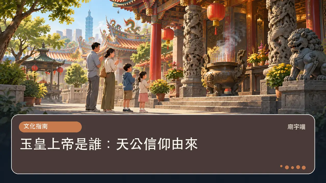 玉皇上帝是誰：天公信仰由來主題插畫