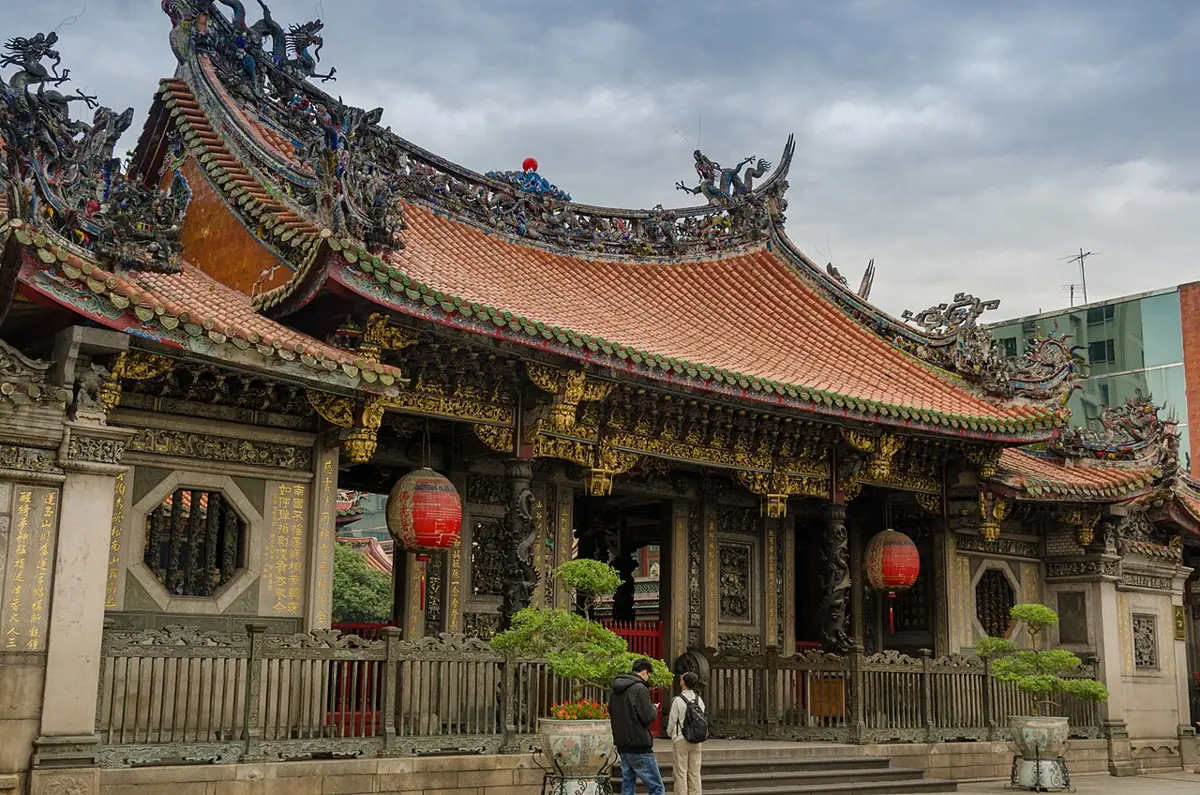 艋舺龍山寺入口建築外觀